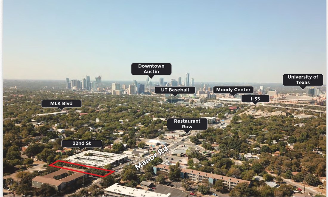 2409 Manor Rd, Austin TX — 10,086 SF retail/industrial building, buyer represented by SCORE Property Group