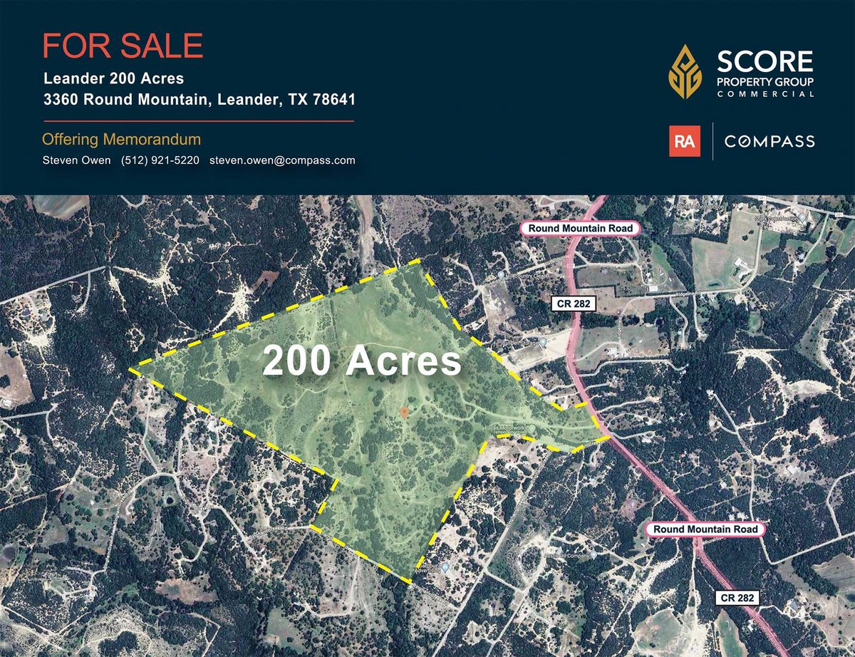 3360 Round Mountain, Leander TX — ~200 acres of development land